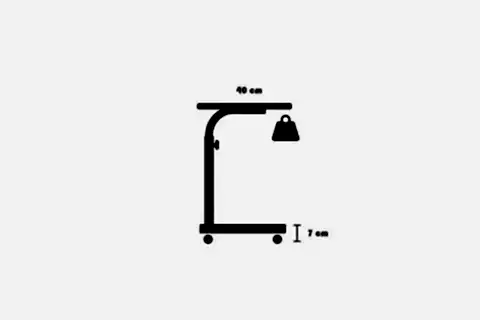 YÜKSEKLİK AYARLI LAPTOP SEHPASI, ANTRASİT BEYAZ, 60X40