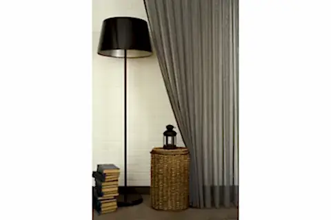 KIRÇILLI KETEN SIK PİLE TÜL PERDE, ANTRASİT, 100X260