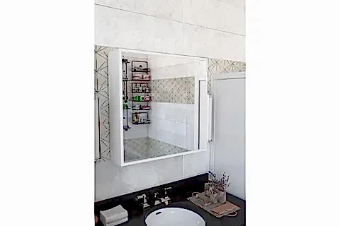 LOSE 2 KAPAKLI AYNALI BANYO DOLABI, BEYAZ