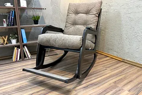 KONTES SALLANAN SANDALYE, KETEN KAHVE, WENGE SİYAH