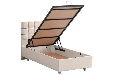 ALMADA BAZA BAŞLIK VE LETTO YATAK SETİ, KREM, 90X190