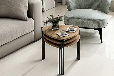 MİNAR LENNY ZİGON SEHPA, ÜÇLÜ, DORE