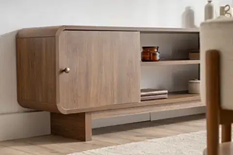 GİRONA TV SEHPASI, CEVİZ, 180 CM