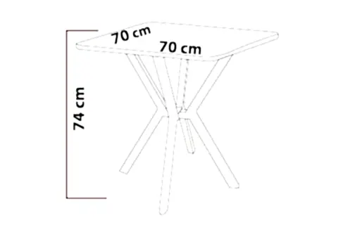 ELİS MUTFAK MASASI, CEVİZ, 70X70