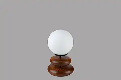 MARS CEVİZ BEYAZ CAMLI MASA LAMBASI