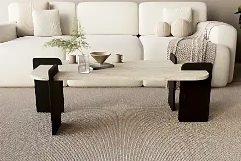 LEAPİRİ ORTA SEHPA MODERN MERMER DESEN SİYAH