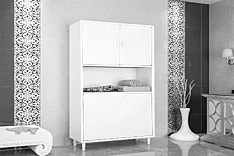 MODİLAYN NUVANO BANYO DOLABI, SEPETLİ, BEYAZ