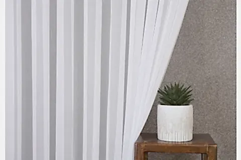 MASSARELLİ ETAMİN TÜL BEYAZ  PİLESİZ 300X260