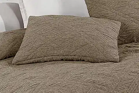 MELBA ÇİFT KİŞİLİK YATAK ÖRTÜSÜ TAKIMI, BEJ