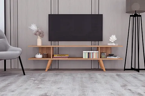 EKO TV SEHPASI, AHŞAP AYAKLI, ATLANTİK ÇAM 160 CM