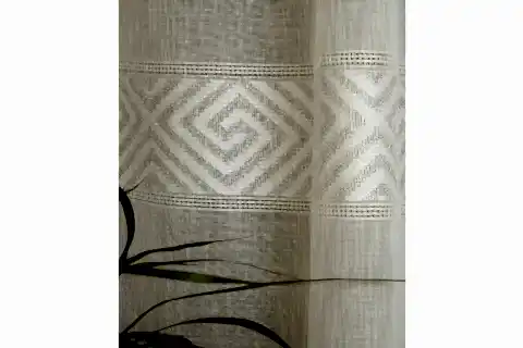 VRC DESEN KETEN PİLESİZ TÜL PERDE, EKRU, 100X260