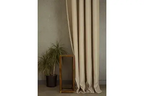 FON PERDE BALIKSIRTI AÇIK BEJ 1-2,5 ORTA SIK PİLE 90X260