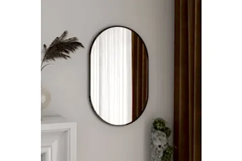 MARSAH HOME MARLA METAL ÇERÇEVELİ AYNA, SİYAH, 60X90