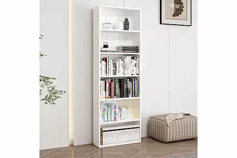 ADEL KİTAPLIK, BEYAZ, 5 RAFLI