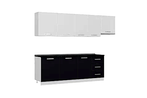 MİNAR ECE 280 CM MUTFAK DOLABI BEYAZ ANTRASİT 280-A4