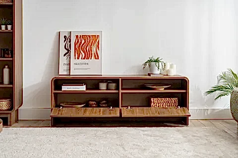 GİRONA TV SEHPASI, CEVİZ, 140 CM