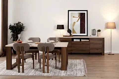 MADERA YEMEK ODASI TAKIMI, 190CM MASA