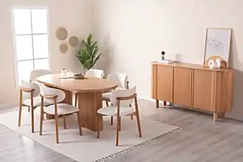SOLİ KAYIN AHŞAP KONSOL, BEJ