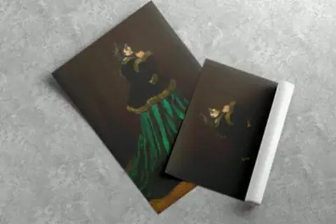 THE WOMAN IN THE GREEN DRESS AHŞAP ÇERÇEVELİ TABLO, 50X70