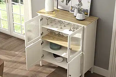 VALENA KONSOL VİTRİN BÜFE, 2 NERVÜR CAM KAPAK