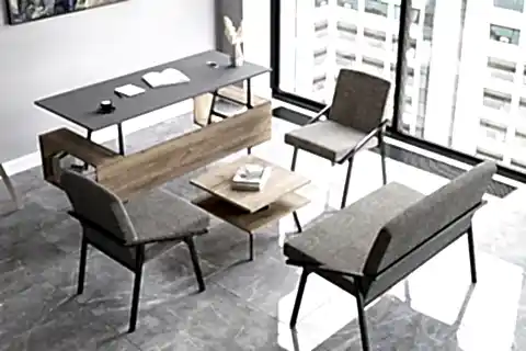 LAGOMOOD İRONY OFİS KOLTUK TAKIMI, ANTRASİT