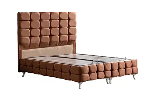 DUKE LUX BAZA BAŞLIK VE DELUXE YATAK, AÇIK KAHVE, 90X190