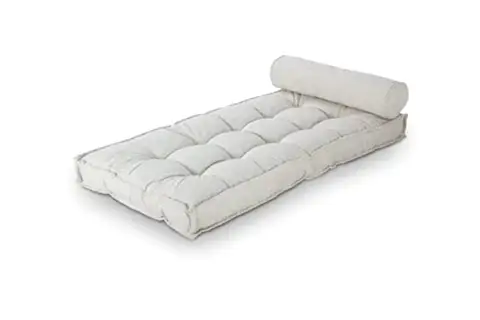 SOFA BUKLET KAPİTONELİ YER VE SEDİR MİNDERİ, BEYAZ