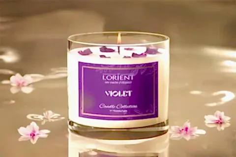 LORİENT VIOLET GARDENYA ISPARTA GÜLÜ KASE SOYA MUM, 220 GR
