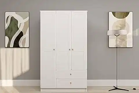 SPRİNG GARDIROP, 3 KAPAKLI, 2 ÇEKMECELİ, 105X50X180 CM