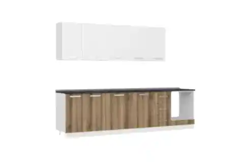 MİNAR LOTUS 290 CM MUTFAK DOLABI BEYAZ DORE 290-D3
