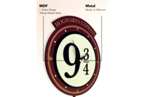 HOGWARTS EXPRESS II DEKORATİF SARKAÇLI DUVAR SAATİ
