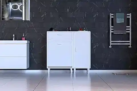 YENİCE BANYO DOLABI, 55 CM 1 GENİŞ SEPETLİ, 90 CM