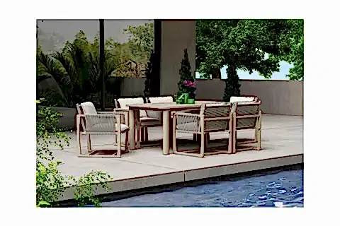 BAKER AHŞAP BAHÇE MASA TAKIMI, 6 KİŞİLİK
