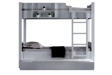 ASYA AYRILABİLİR YAVRULU RANZA, BEYAZ, 90X190