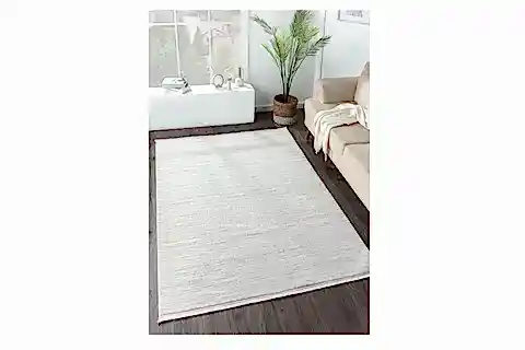 BAMBU DOKULU SIK DOKUMA MAKİNE HALISI, BEJ, 80X150, 607