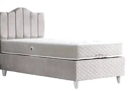 TREND BAZA BAŞLIK VE LETTO YATAK SETİ, AÇIK GRİ, 90X190