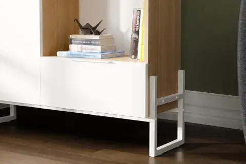 HEKLA KİTAPLIK, 7 RAFLI VE ÇEKMECELİ