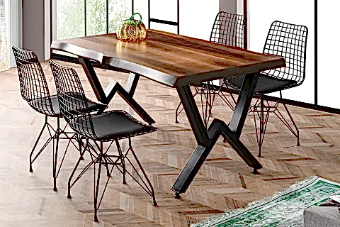 MDF KÜTÜK MASA, CEVİZ, 140X85