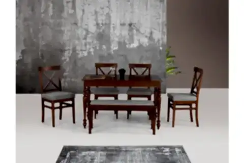 ALZANDO AÇILIR MASA ÇAPRAZ DÖŞEMELİ SANDALYE CEVİZ, 125X80