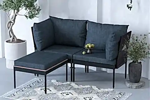 LİMNİ HOME MİNİ MULTİLOUNGE BAHÇE BALKON KOLTUĞU, SİYAH