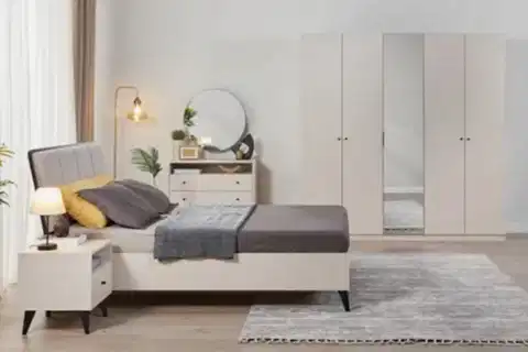 SOLİNA YATAK ODASI TAKIMI, BEJ, 5 KAPAKLI