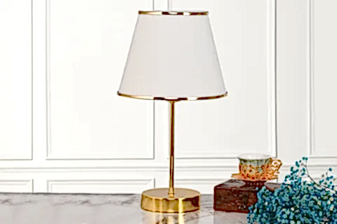 EVLİGHT İKİLİ MİRZA ABAJUR, GOLD KREM