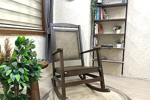 VERANDA SALLANAN SANDALYE, CEVİZ AHŞAP AYAK