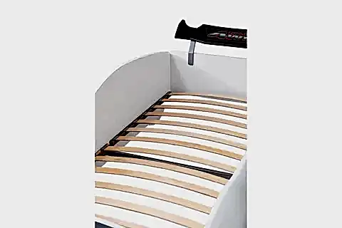 MERSO ARABALI FULL LEDLİ YATAK, BEYAZ, 90X190