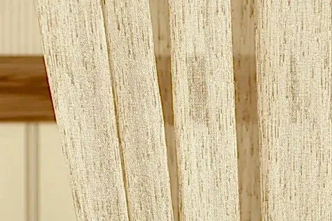 NOPELİ KETEN SIK PİLE TÜL PERDE, BEJ RENGİ, 100X260