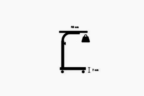 YÜKSEKLİK AYARLI LAPTOP SEHPASI, ATLANTİK ÇAM, 60X40