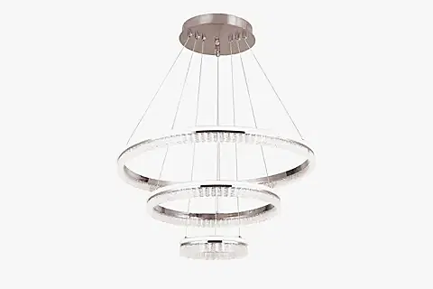 MİLAN ÜÇLÜ LED SARKIT AVİZE, KROM