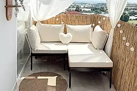 LİMNİ HOME MİNİ MULTİLOUNGE BAHÇE BALKON KOLTUĞU, KREM