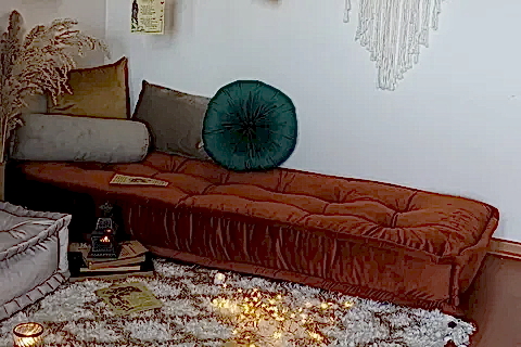 EVODEKO BOHO KİREMİT YER MİNDERİ