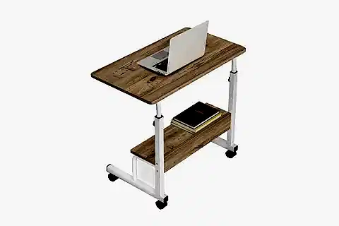 YÜKSEKLİK AYARLI RAFLI LAPTOP SEHPASI, ATLANTİK ÇAM, 70X40